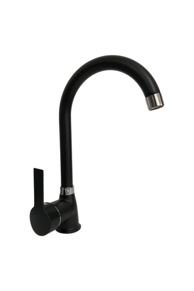 flores Baterie pentru chiuveta, cu gat lung, DELTA, negru