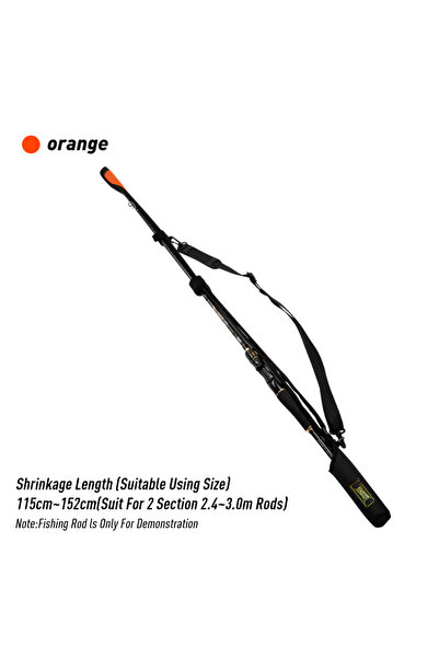 Kingdom حقيبة تخزين وحماية محمولة لقصبات الصيد بطول 2.4-3.0 متر، مزودة بحزام ...