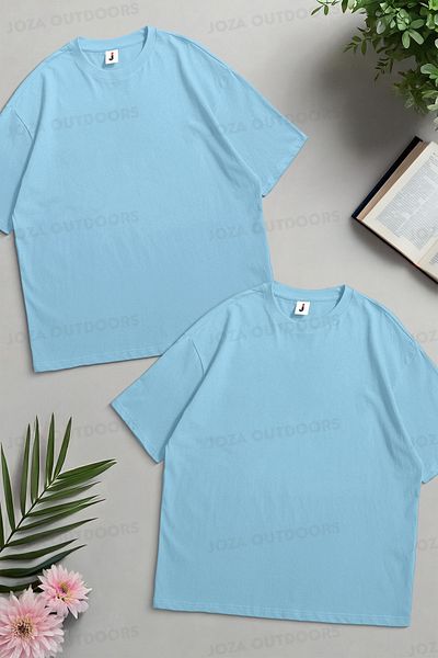 Joza Outdoors Cute Monsters Boo Sulley Back Back Printed Dear Couple Combination Oversize Colorful Tshirt 2 Piece Set