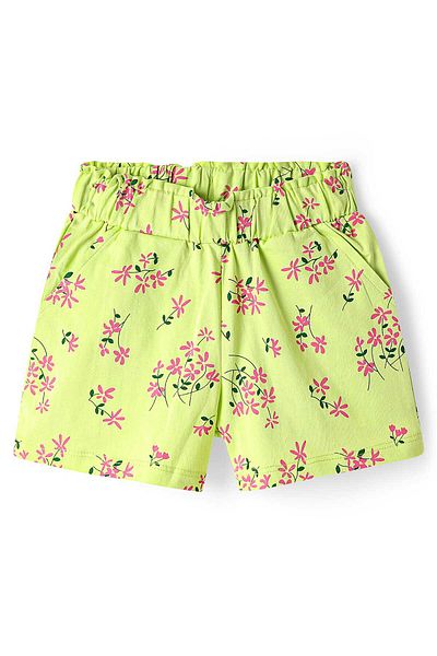 Honeyhap Bio Finish Shorts with Floral & Beach Theme Print Pack of 2 - Sunny Lime & Limoges