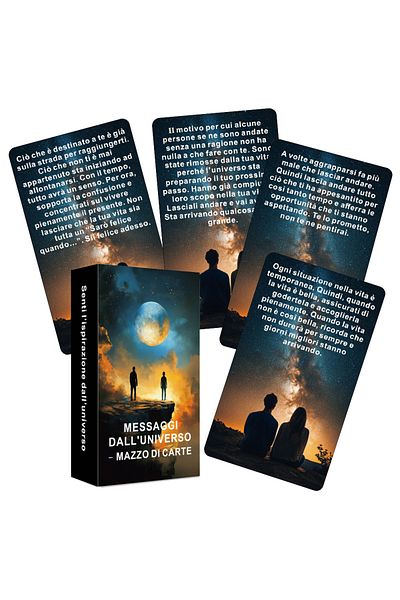 Choice A645 Italian Tarot Cards, Message From The Universe Oracle Cards, 54 Decks with Keywords, Italian O