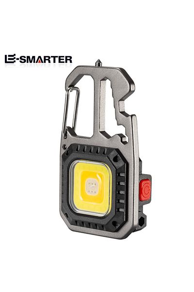 Choice W5138 Gray Ultra Small Mini LED Light Rechargeable Keychain Light Outdoor Camping COB Work Light Por