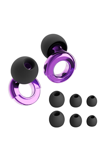 Choice سدادات أذن سيليكون بنفسجية من هواك للسباحة والنوم، تعمل على إلغاء الضو...