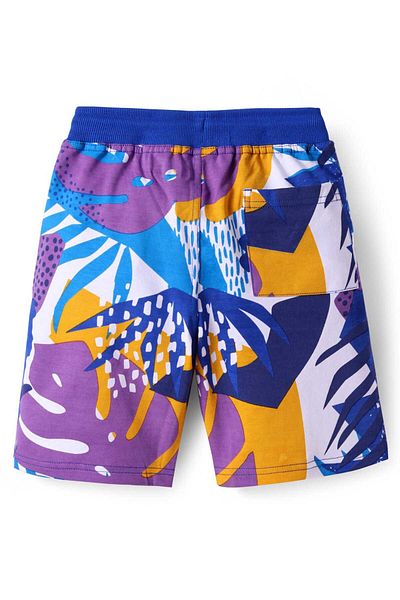 Pine kids Looper Knit Above Knee Length Shorts with Abstract Print - Multicolor
