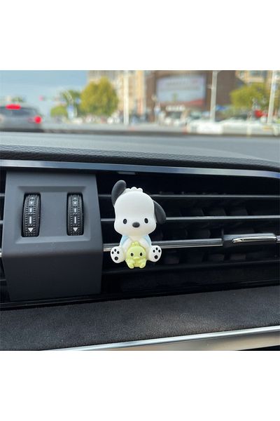 Miniso Pochacco Kawaii Sanrio Kuromi Car Air Freshener Cute Cinnamoroll Melody Pochacco Adjustable Vent Cli