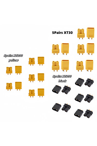 Choice 15pairs XT30 3 style 5pairs XT30 XT-30U Yellow Black Male Female Bulle...