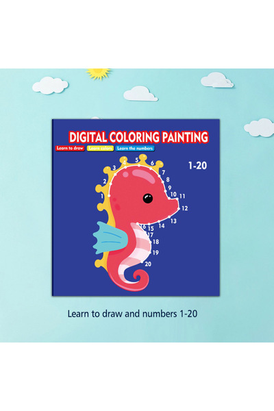 Choice1 Num1-20 Line drawing, children's doodle books, learning numbers, earl...