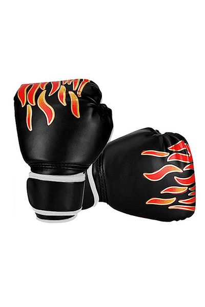 Choice black Child-A 1 Pair Punching Training Workout Fight Exercise Mitts Kids Leather Boxing Gloves Kids