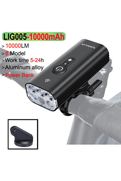 Choice LIG005 NEWBOLER 10000mAh مصباح دراجة ذكي أمامي 10000LM ضوء دراجة مقاوم...