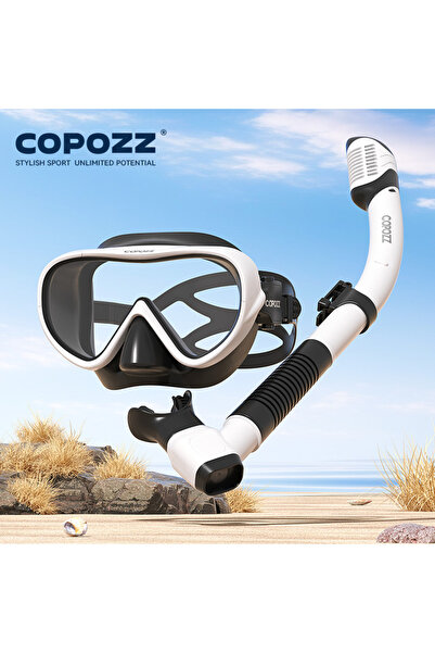 Choice طقم أبيض وأسود من OZZ، قناع غوص احترافي، قناع رؤية كاملة، قناع غطس تحت...