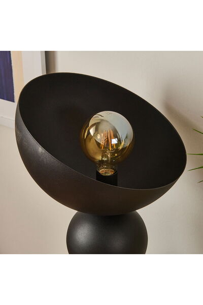 ASPARTAM Lighting Large Size 3 Tier Metal Desktop Lampshade - Black