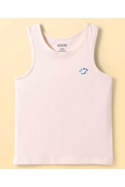 Pine kids Pine Kids Cotton Lycra Knit Sleeveless Vests With Aeroplane Print Pack of 3 - Blue & Pink