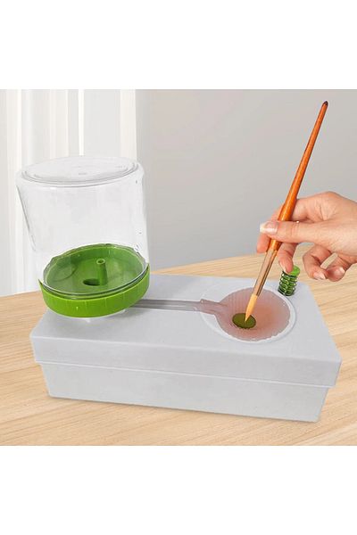 Choice green 1 Automatic Water Circulation Paint Brush Cleaning Machine Brush Painting Rinsing Cup Art Tool