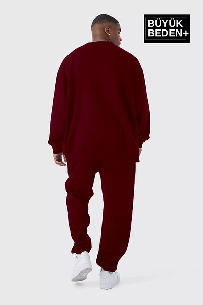 Superlife Men's Battal Relaxed Fit Slim Sweatpants Spr24Bea51