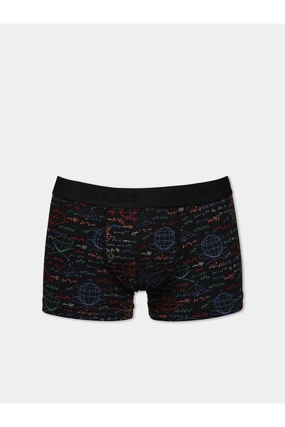 Colin's Boxeri negri pentru bărbați cu imprimeu modern