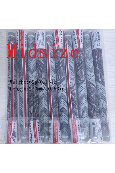 Choice 10PCS- Midsize Golf Grips New Decade Multi Compound MCC Plus 4 ALIGN Standard Golf Club Grips - Grey
