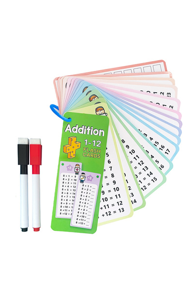 Choice جدول حقائق الجمع من ١ إلى ١٢، بطاقات جدول الجمع، أداة تعلم الرياضيات ذ...