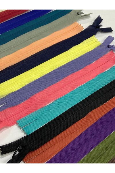 karantuhafiye Hidden Skirt Zipper / Tulle Zipper / Quality 20 Pieces Mixed Color