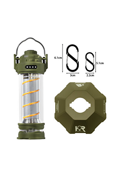Choice RHX3 army green set Outdoor LED Camping Light with Tripod 5 Modes USB Charging Emergency Portable Te