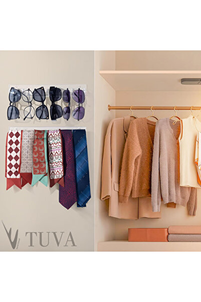 TUVA REKLAM Tuva - Modern 6-Eye Multi-Purpose Horizontal Wall Mounted Elite Glasses Organizer Organizer