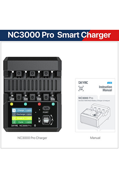 Choice شاحن بطارية SkyRC NC3000 Pro NiMH NiCd NC300 PRO شاحن بطارية ذكي PD/QC...