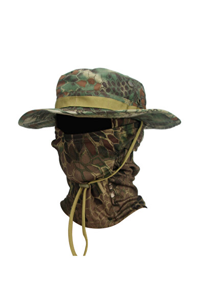 Choice قبعة بوني مموهة باللون الأخضر من 60 Python وقبعة بالاكلافا وقبعة ناعمة...