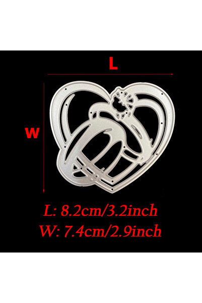 Choice قالب تقطيع معدني على شكل قلب، قطعة واحدة، لإطار على شكل قلب، خاتم للزو...
