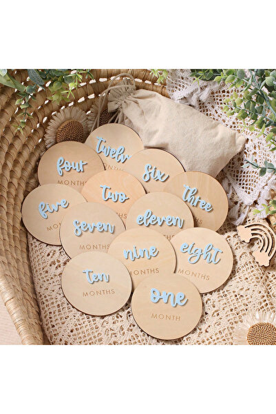 Choice بطاقات خشبية أخرى 10×10 سم، أزرق من Ylsteed، 12 قطعة، لحديثي الولادة م...