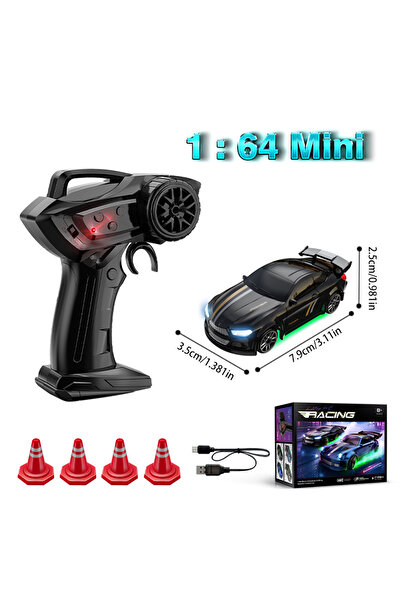 choice2 سيارة سباق صغيرة E84-BLACK بمقياس 1/64 وجهاز تحكم عن بعد بتردد 2.4 جي...