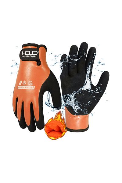 Choice XXL HANDLANDY Waterproof Work Gloves for Cold Weather, fully submerged rubber warm lining winter out