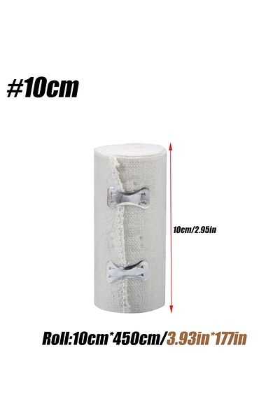 Choice 10cm 1Roll Elastic Compression Bandage Wrap with Hooks,Athletic Sport Support Tape for Ankle,Wrist,A