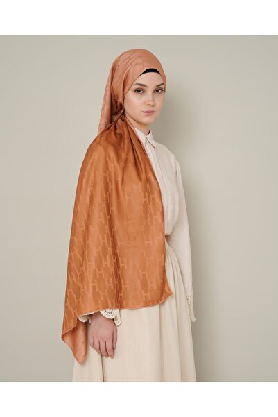 LEİLA SCARF Double Sided Silk Jacquard Shawl H Pattern