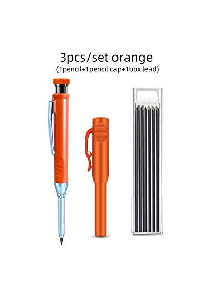 Choice مجموعة برتقالية مكونة من 3 قطع/مجموعة أقلام رصاص نجار ميكانيكية صلبة م...