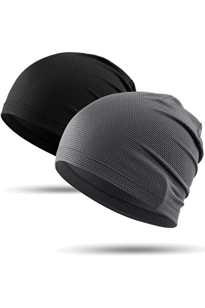 Choice قبعات الجري سريعة الجفاف باللونين الأسود والرمادي، قطعتين، قبعات رياضي...