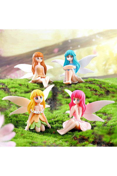 Choice 4pcs Fairy Miniature Fairy Garden Accessories, Small Fairy Figurines f...