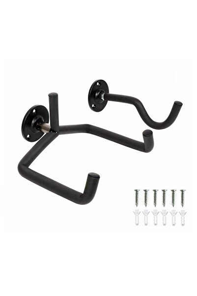 Choice Black Metal Guitar Wall Mount Hanger Stand for Acoustic Guitar Bass Violins Mandolins Slat Support H