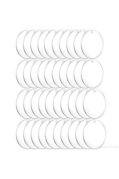 Choice1 40 قطعة 20 قطعة/40 قطعة من صفائح الأكريليك الدائرية الشفافة مقاس 3 بو...
