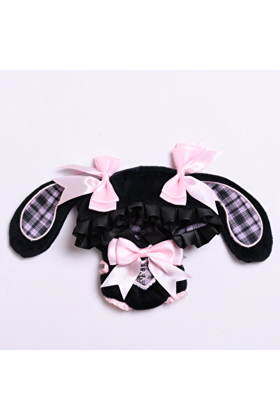 Choice ملابس دمية وردية بدون دمية لملابس لابوبو مقاس 17 سم مع هودي على شكل أذ...