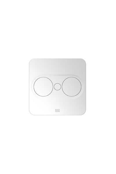 Bachmann TWIST 2 square built-in multi-socket, 2 sockets and 2m cord, matt white