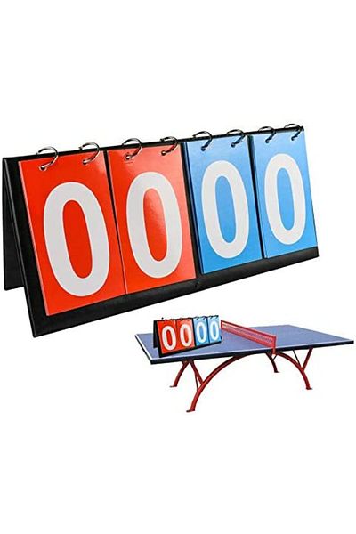 Choice 4 Digit Scoreboard Score Keeper,Volleyball Basketball Tennis Table Tennis Scoreboards(4-Digital)