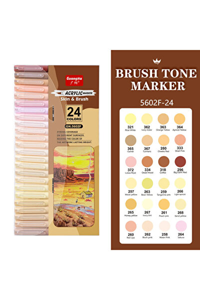 Choice 24 Colors 12-24 Colors Skin Color Acrylic Markers Soft Tip for Student...