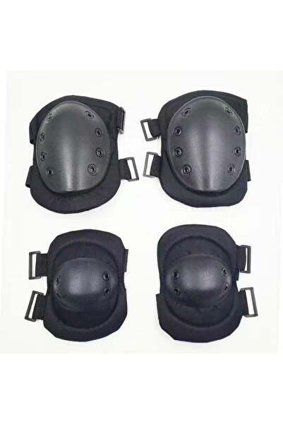 Choice طقم واقيات الركبة والمرفق التكتيكية العسكرية السوداء، واقيات الركبة وا...