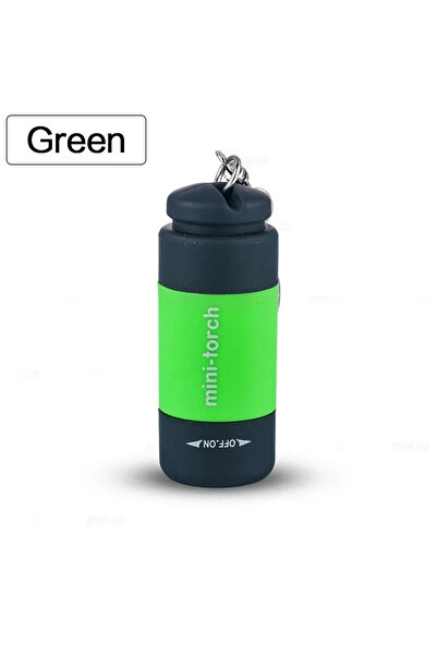 Choice green Pocket Keychain Flashlight Waterproof Outdoor Hiking Camping Mini FlashlightUSB Rechargeable L