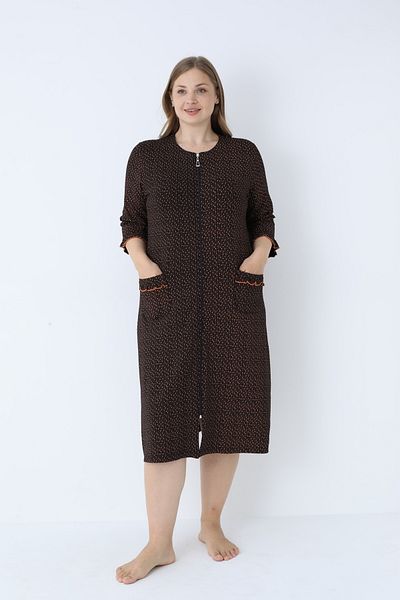 ROMEO LİFE Rochie de damă, mărime mare, din țesătură din bumbac și viscoză, cu model 8050