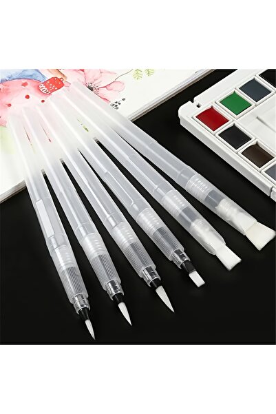 Choice مجموعة من 6 قطع من أقلام فرشاة الألوان المائية 3/6 قطع - سهلة التعبئة،...