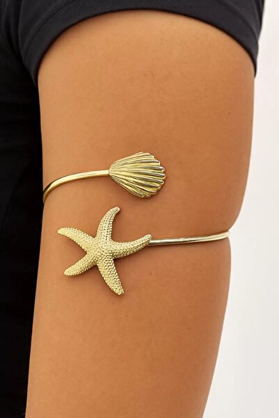 EMKSHOP سوار بازو نسائي قابل للتعديل على شكل نجم البحر |   إكسسوار الكتف الحد...