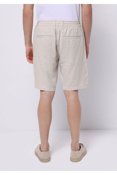 Colin's Pantaloni scurți bej pentru bărbați, cu talie medie, cu talie medie