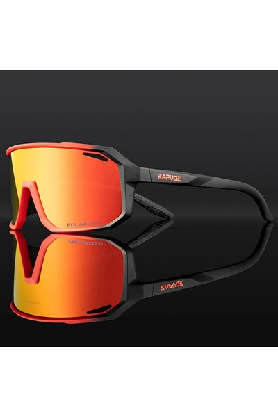 KAPVOE Polarized-1LENS 11 Cycling Glasses Men Cycling Sunglasses MTB UV400 Polarized Built-in Myopia