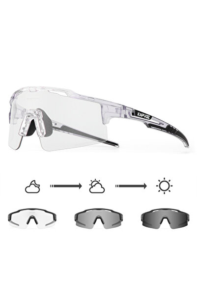 KAPVOE Photochromic-1lens 51 Kapvoe-New Photochromic Sunglasses for Men Cycling Glasses MTB Women Sport Spe