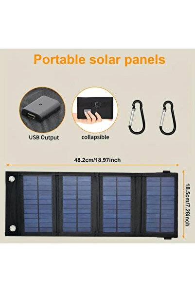 Choice حقيبة قابلة للطي باللون الأسود، لوحة شمسية قابلة للطي بمنفذ USB محمولة، ألواح شمسية قابلة للطي للسفر، والهاتف المحمول